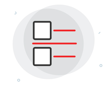 two boxes & lines